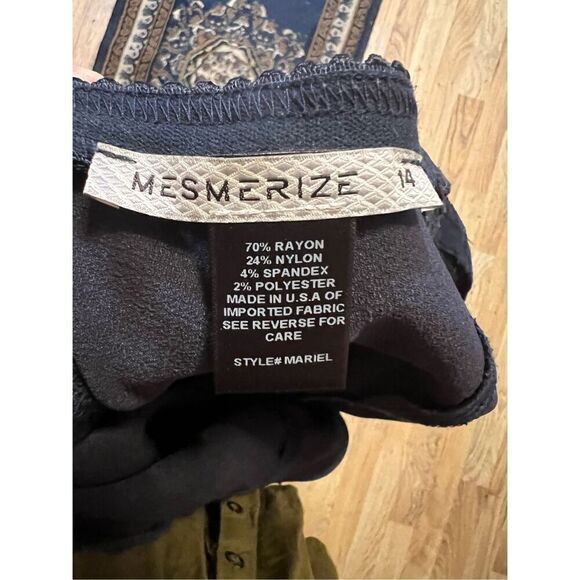 Mesmerize Front Zip Straight Leg Mariel  High Waist Stretch Pants Navy Blue Sz 1 - Picture 6 of 7